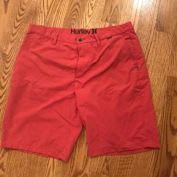 red hurley shorts